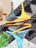Sexy Splicing Cross Bandage Thong Bikini Female Swimsuit Women Swimwear Two Pieces Bikini Set Bathing Suit Swim Beach Wear Lady