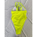 S - XXL 5 Colors V Neck Mesh Sheer Women Swimwear One Piece Swimsuit Female High Leg Cut Monokini Bather Bathing Suit Swim V6168