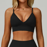 Breathable Sports Bra Fitness Top Women Yoga Bra Shockproof Crop Top Push Up Adjustable Shoulder Strap Sport Bra Gym Workout Top