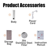 SUNATUR 400ml Electric self heating Cup Portable Thermos Smart Temperature Travel heater tumbler 316L kettle coffee wireless mug