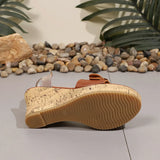 Cork Wedge Sandals for Women, Waterproof Platform, Thick Sole, 2026 Adjustable Buckle Strap, Cork Wedge Sandals for Women,