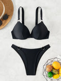 Underwired Bra Cup Bikini Women Swimwear Female Swimsuit Two-pieces Bikini Set Push Up Bather Bathing Suit Swim Lady Beachwear