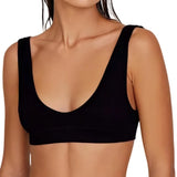 Ribbed Seamless U-Back Bralette Women's Push Up Tube Tops Wire Free Plunge Underwear Sexy Lingerie Small Cup Intimates M-XL
