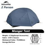 Naturehike Mongar Two Person Ultralight Waterproof Tent Camping