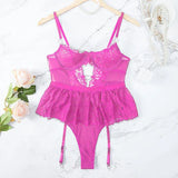 Lenceria Mujer Sexy Push Up Bras Sexy Outfits Bra Panties Set G-string Garter Belt Lenceria Set Lace Dress Women's Intimates