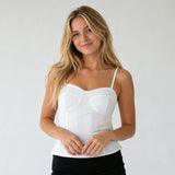 Women Camisole Summer Striped Slim Fit Spaghetti Strap Sweetheart Neck Tops for Going Out