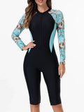 2026 Zipper Slim Swimsuit Women Long Sleeve & Knee One Piece Swimwear Female Bather Bathing Swimming Swim Surf Suit Beachwear