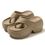 Women Beach Flip Flops Summer Platform Shoes Soft EVA Female Indoor Street Slippers Korean Style Girls Daily Walking Sandals