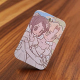 I Love Amy  AMY x BIBI Anime Rectangle Card Case Keychain Access Card Bag Key Tag Ring Leather Card Holder Key Ring Access