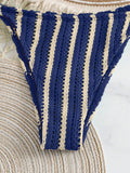 3PCS With Shorts Stripe Halter Fishnet Bikini Women Swimwear Female Swimsuit Three-pieces Bikini Set Bathing Suit Swim Beachwear