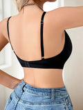 Women's Sexy Lingerie Solid Color No With Steel Ring Gathering Push Up Bra Front buckle Comfortable Close Fitting Bra C2906