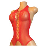 Desire Night EroticOpen Back Bras BodySuits Hanging Neck Bodystockings Crotchless Lingerie Women Sexy Mesh Hollow Underwear Set
