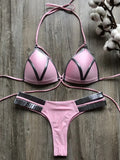 Sexy Halter Push Up Brazilian Bikini 2025 Women Bandage String Swimsuit Female Swimwear Two Pieces Bikini Set Bathing Suit Swim