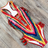 S - XXL Sexy Printed Women Swimwear One Piece Swimsuit Female High Cut Trikini Backless Monokini Bather Bathing Suit Swim Lady