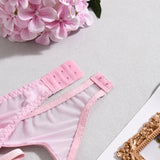 Toucheart Women Lace Sexy Lingerie Panty Patchwork Solid Color Skinny Plunge See-through Romantic Interesting Underwear Cute Set