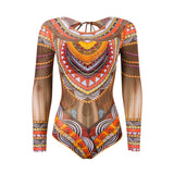 2025 Long Sleeve Sheer Sun Protection One-Piece Set Swimsuit Women Sexy Rash Guard Swimwear Bodysuit Beachwear With Cover up