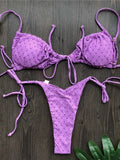 Sexy Ruffle Frilled Micro Thong Bikini 2025 Women Swimwear Female Swimsuit Two-pieces Bikini set String Bather Bathing Suit Swim