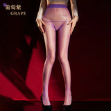 Aurora Pantyhose Transparent Waist Seamless Sexy Shiny Ultra-thin Open Crotch Pantyhose Smooth Pure Desire For Woman 85BT