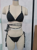 Print Triangle Bikini Set Women Split Swimwear Sexy Bandage Design Micro Bikini Beachwear Summer New Lady Swimming Bathing Suit
