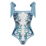 2026 High Quality Double-sided Printed Push Up Women Bikini Set Printed Strappy Bandage Swimwear Brazilian Biquini Bathing Suit