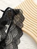 2024 New Women's Latest Production And Sales Pull Gathering Lace Underwear And Underwear Set U093
