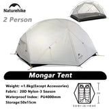 Naturehike Mongar Two Person Ultralight Waterproof Tent Camping