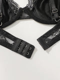 Beautiful fashionable colored strip steel support underwear thin lace semi transparent women's underwear sexy Lingerie HR2635