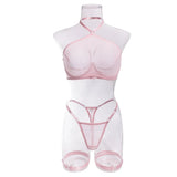 Erotic See Through Bra Sets Thong Women Intimate Sexy Lingerie Bra Panties Sets Sex Outfit Temptation Nightdress