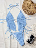 2026 Halter Padded Two Pieces Swimwear Female Solid String Stone Swimsuit Women Bathers Bathing Swimming Swim Suit Beachwear