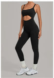Women's Seamless Yoga Jumpsuits Sports Gym Fitness Backless Sleeveless Hip-lifting Pants One-piece Training Workout Bodysuits