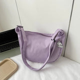 Minimalist Crossbody Bag with Puppy Pendant - Spacious & Stylish Scratch-Resistant Nylon Shoulder Bag  for Daily Essentials