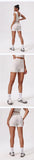 Naked Yoga Sets Women Gym V Neck Slim Sports Vest High Waist Shorts 2 Piece Fitness Suits Outwear Running Workout Tracksuit