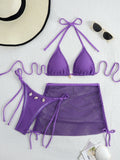 DEKA Mesh Bikinis Female Swimsuits Women's Three-Piece Swimwear Beach Swim Wear Bathing Suits Brazilian Bikini Set Pool Bather