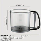 Flour sifter handheld semi-automatic double-decker filter flour baking special sieve kitchen ultra-fine filter cup mesh