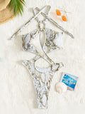 Halter Tummy Cut Out Backless Monokini Women Thong Swimwear One Piece Swimsuit Female High Leg Cut Bathing Suit Swim Bodysuit