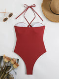 2026 Strappy Printed One Piece Swimsuit Women Sexy Hollow Swimwear Female Solid Bathers Bathing Swimming Swim Suit Beachwear