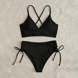 Sexy Bandage High Waist Brazilian Bikinis Sets Swimsuit Swimwear Swimming Suit for Women 2023 New Bikini Mujer Biquinis