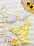 2026 Wrinkled Ruffled Frilled Bikini Female Swimsuit Women Swimwear Two-pieces Bikini Set Bather Bathing Suit Swim Beachwear