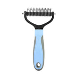 Cat Hair Removal Comb Dog Hair Removal Brush Stainless Steel Double Sided Pet Grooming Brush Removing Tangles Cat Accessories