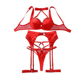 Women's sexy lingerie split set, sexy bra, comfortable and breathable see-through set