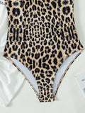 Leopard Underwired Bra Cup Women Swimwear One Piece Swimsuit Female High Cut Monokini Bather Push Up Bathing Suit Swim Bodysuit
