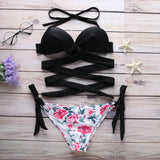 10 Colors Sexy Bikini S-2XL Swimwear Swimsuit Women Cross Bandage Bikinis Set Bathing Suit Female Push Up 2026 Bikini Brasileno