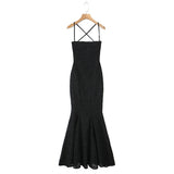 Backless Lace Up Trumpet White Party Dress Vestidos Para Mujer Sexy New in Long Dresses 2025 Spring Summer Elegant Sundress