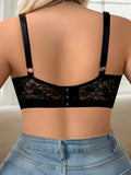 Ladies wireless lace bra breathable sexy and fashionable style plus size bra suitable for home office and outdoor wear 3428