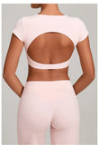 Sexy Hollow Out Backless Sports Shirts Women Shorts Sleeve High-strength Double-layer Stitching Without Chest Sports Tank Tops