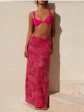 Sexy Beading Sequined Long Skirt Women Solid Low Waist Slim Straight Skirts Female Summer Lady Chic Beach Vacation Clothes JO6M