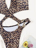 2026 New Sexy Hollow Out Women's Swimsuit Halter Lace-up Bodysuit Cross Bandage Backless Swimwear Push Up Bathing Suit Beachwear