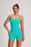 Backless Women's Bodysuit Yoga Combi-pants Shorts Jumpsuits Gym-to-Street Overalls Summer Fitness Jumpsuit for Gym Rompers