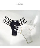 Ice Silk Sports Panties Sexy Women Underwear Low Waist Crotch Cotton Hollow Out Sex G String Female Seamless Briefs