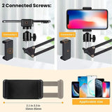 Flexible Arm Overhead Tripod for Phone Desktop Cellphone Bracket for Video Shooting Table Mobile Mount for Filming Recording